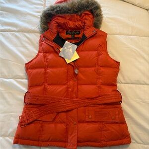 Barbour Orange Down Puffer Vest